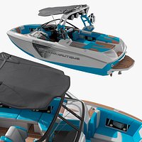 Super Air Nautique Wakeboard Boat Rigged for Cinema 4D