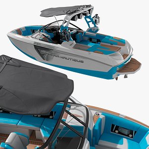 Super Air Nautique Wakeboard Boat Rigged for Cinema 4D