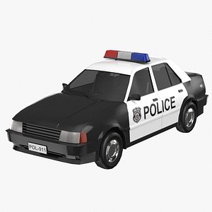 Police Sedan - Low Poly Game Ready Vehicle Low-poly