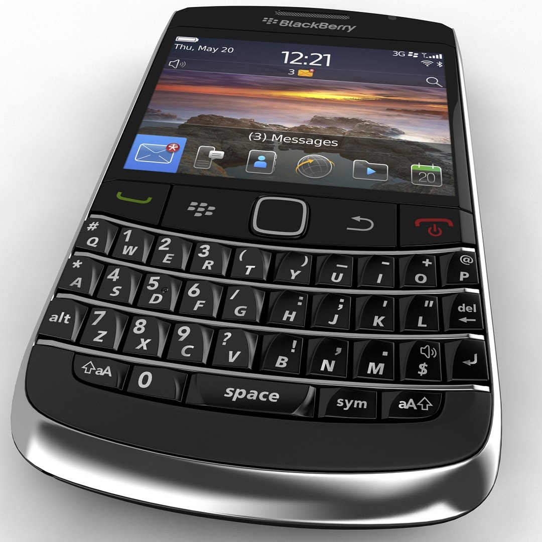 Blackberry Bold 9780 3d Model