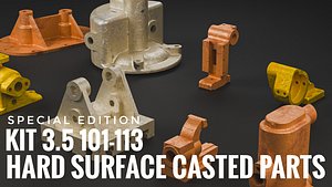 Building Blocks Kit Casted Parts Hard Surface Special V11 3D model