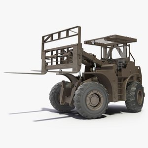 forklift rigged lift truck 3D model