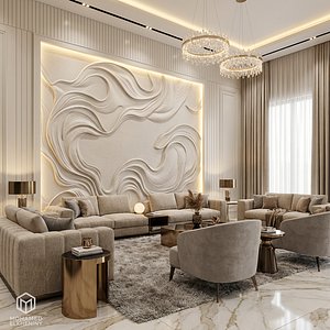 modern panel wall decor set relief stl mural CNC 163