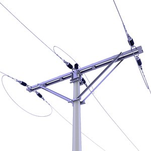 High Voltage Utility Pole 18 3D model