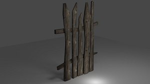 wooden fence 3D model