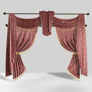 traditional curtain 6 3ds
