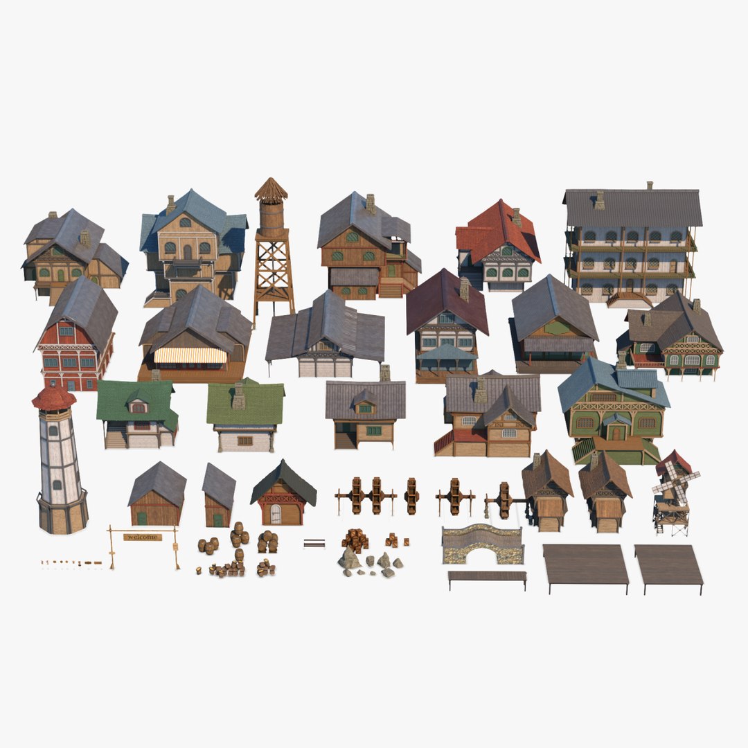 3D Medieval Set 01 - TurboSquid 2100351