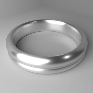 3D silver ring 6 model