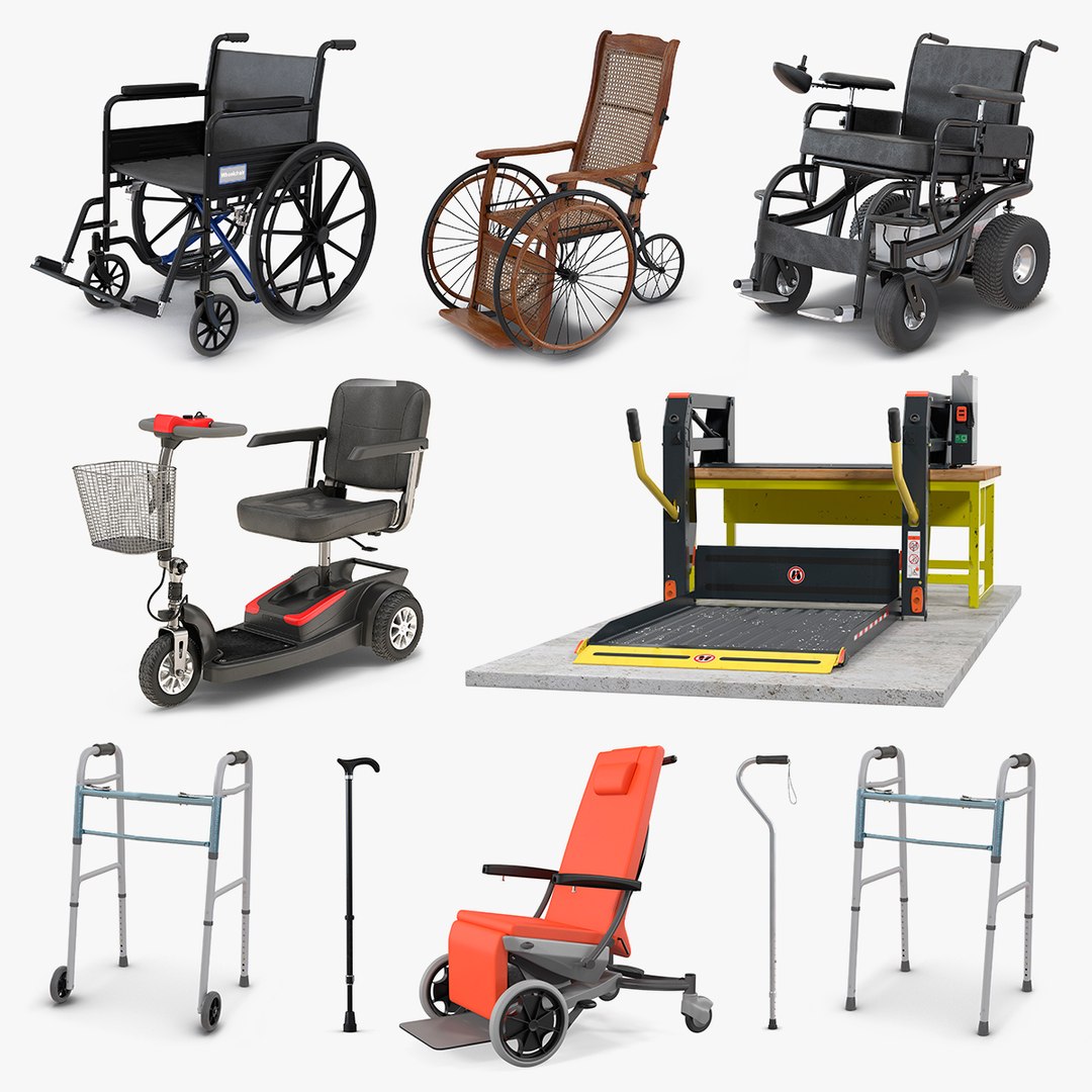 Mobility Aids Collection 5 3D model preview