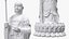 Dizang Buddha Sculpture White Stone