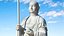 Dizang Buddha Sculpture White Stone