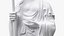 Dizang Buddha Sculpture White Stone