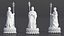 Dizang Buddha Sculpture White Stone