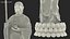 Dizang Buddha Sculpture White Stone