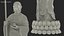 Dizang Buddha Sculpture White Stone