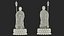 Dizang Buddha Sculpture White Stone