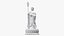 Dizang Buddha Sculpture White Stone