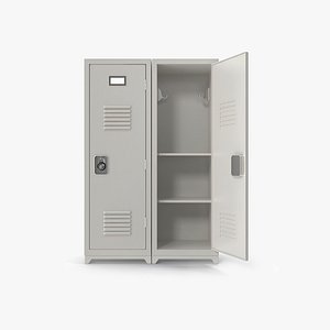 3D Metal Locker Cabinet model