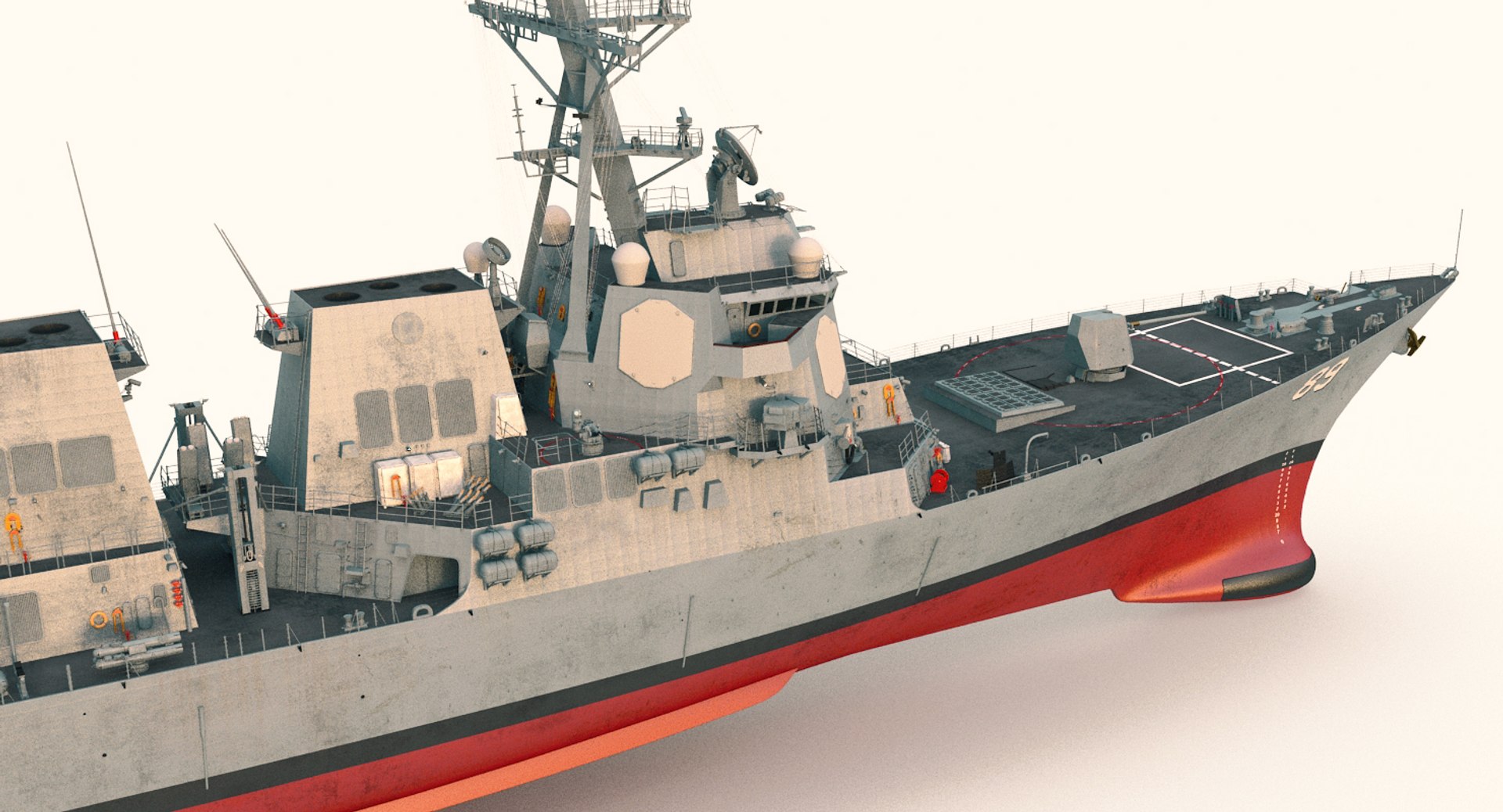 2 uss mustin model - TurboSquid 1404639