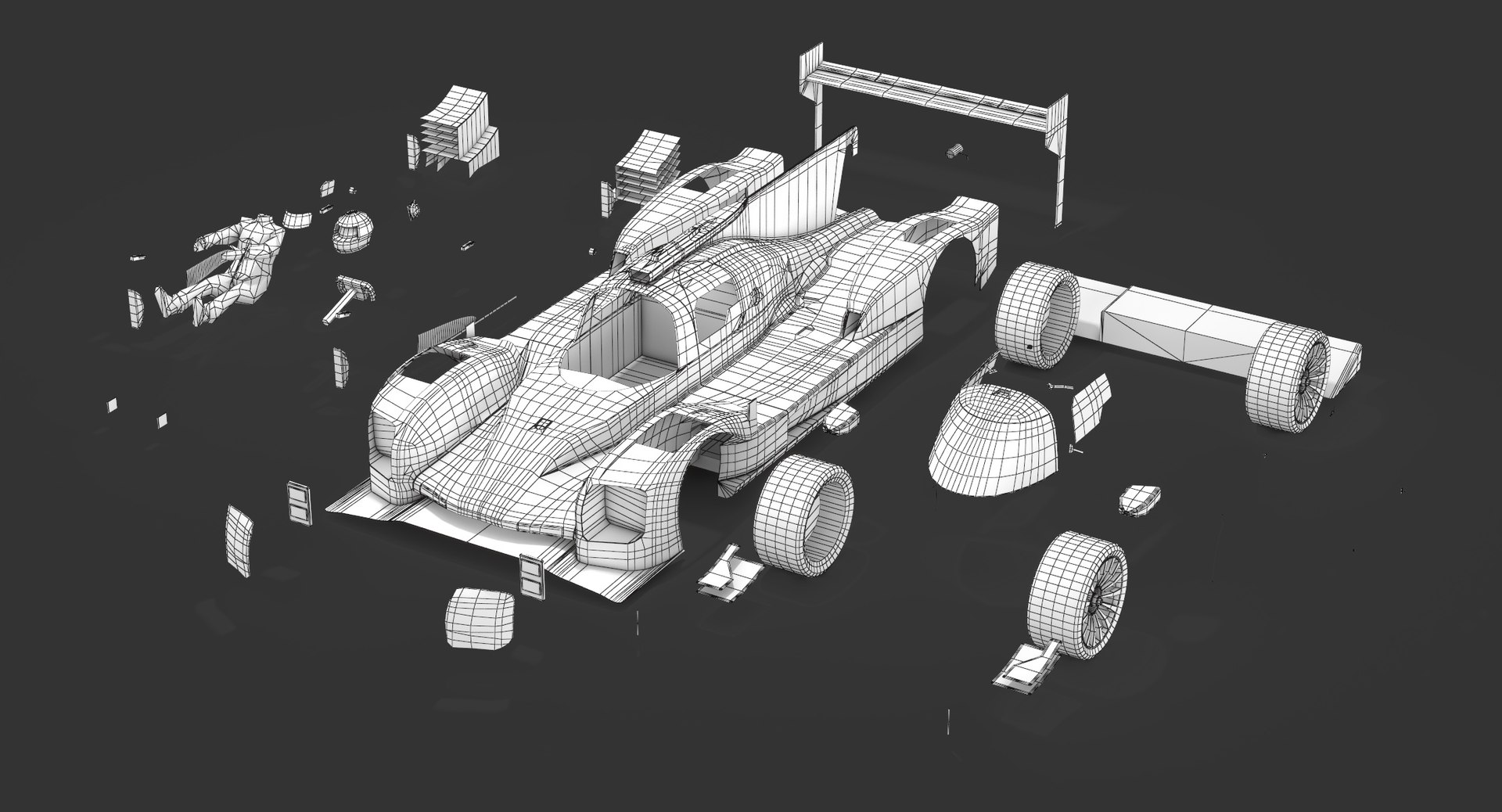 3D racing team nederland dallara model - TurboSquid 1298755