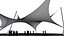 3D Tensile Structure Canopy 4 model