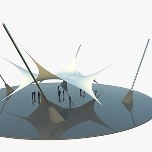 3D Tensile Structure Canopy 4 model
