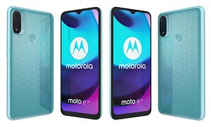 3D Motorola Moto E20 Blue