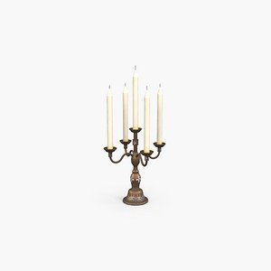 candle stand bronze 3D model