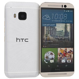 3d 3ds htc m9 silverrose gold