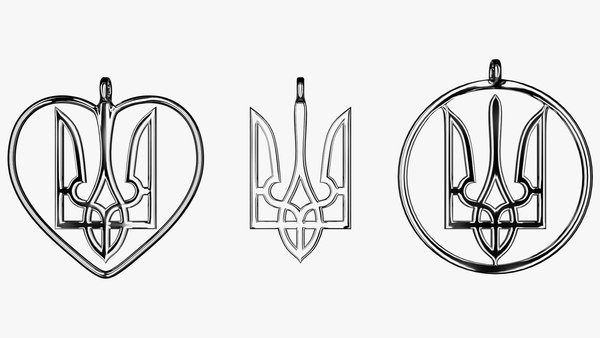 3D Tryzub pendants model - TurboSquid 2014221