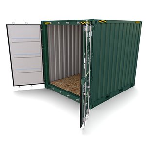3D 10ft shipping container