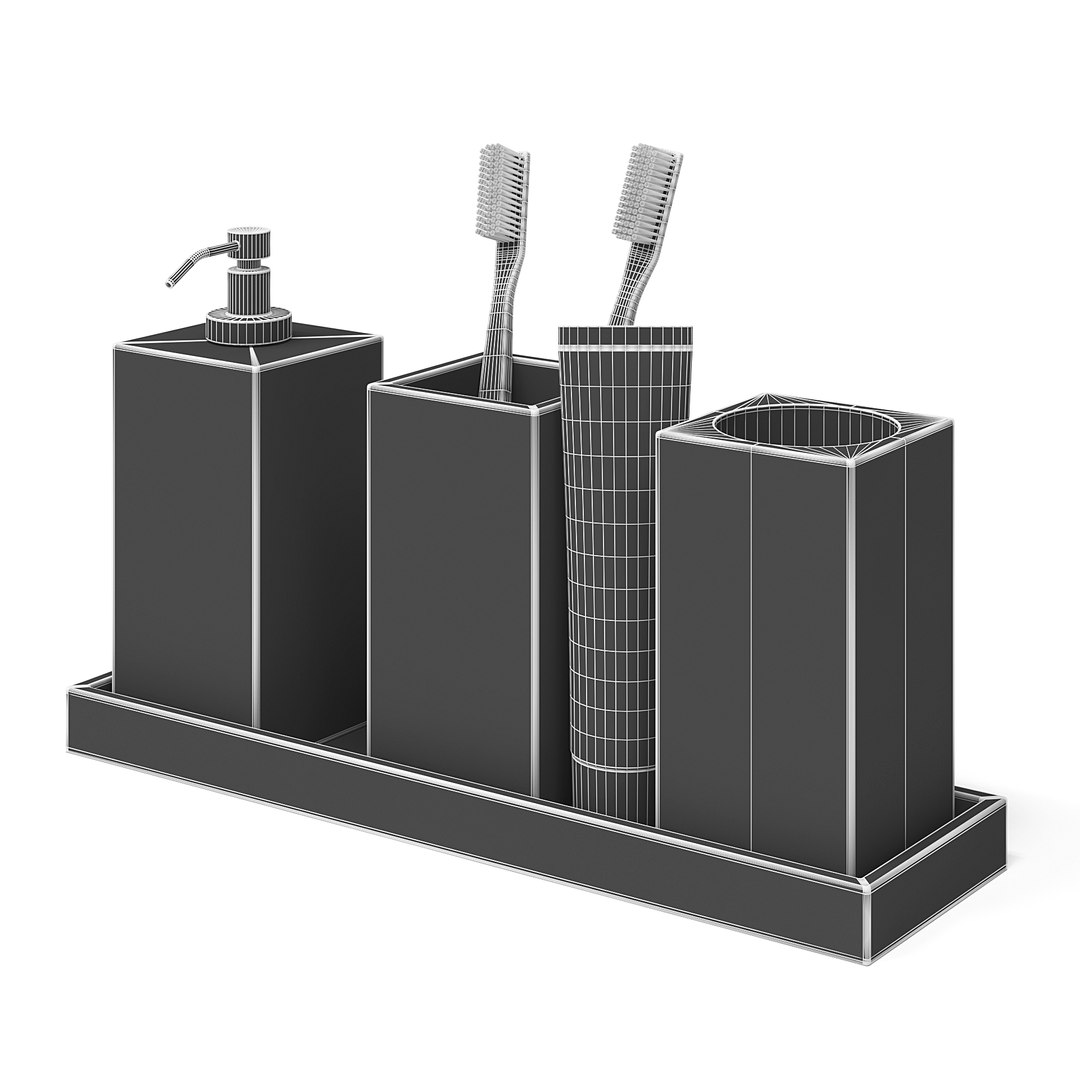 3D Model Bathroom Accessories - TurboSquid 1517146