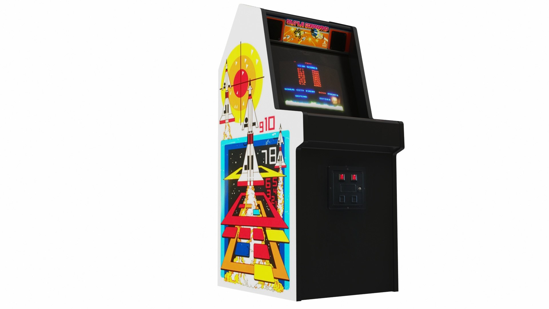 3D Misille Command Arcade Machine Model - TurboSquid 1501039