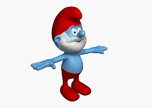 3D papa smurf model