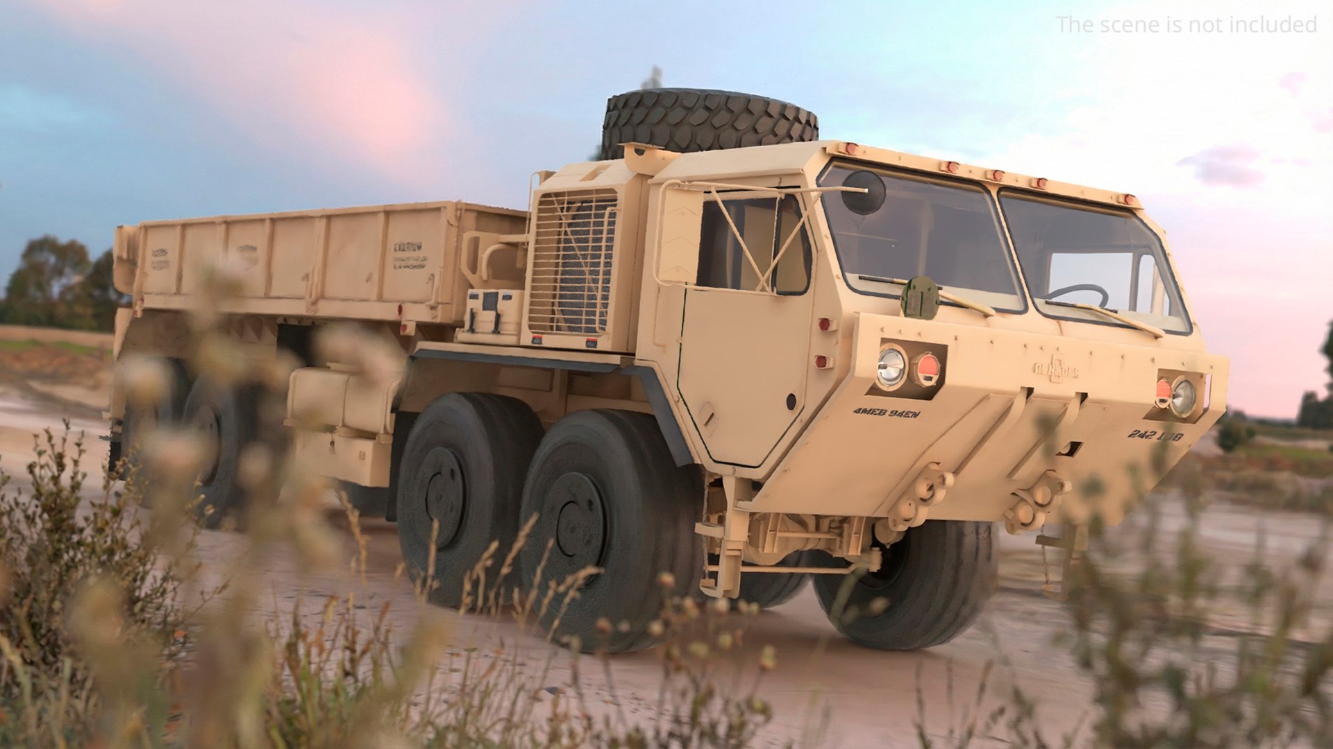 3D model Oshkosh HEMTT M985A4 Cargo Truck Desert https://p.turbosquid.com/ts-thumb/yM/O0ucxI/zB/oshkosh_hemtt_m985a4_cargo_truck_desert_002/jpg/1776192897/1920x1080/fit_q87/4596370ee84f5f251fc81e9c4e2137a86be07a47/oshkosh_hemtt_m985a4_cargo_truck_desert_002.jpg
