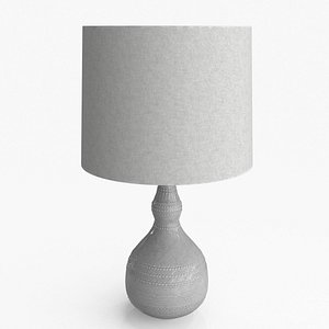 Teardrop Table Lamp White 3D model