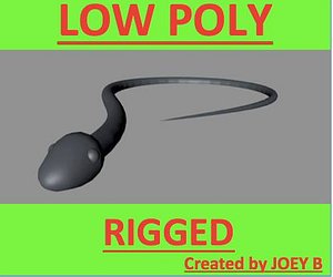 3d snake rigged