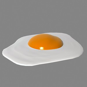 3d fried egg