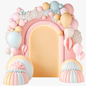 Children arch for birthday celebration model