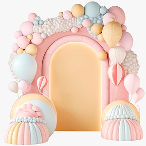 Children arch for birthday celebration