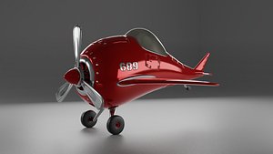 plane cartoon 3D model
