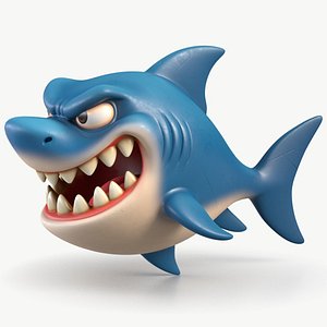 3D Cartoon Shark 1 model