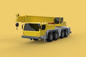 3D model LIEBHERR LTM1070 LTM 1070 TELESCOPIC MOBILE CRANE CRAWLER TRUCK