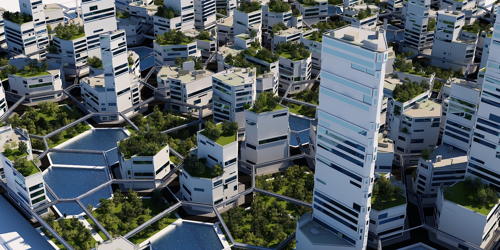 3D Futuristic City Cityscape Model - TurboSquid 1452698