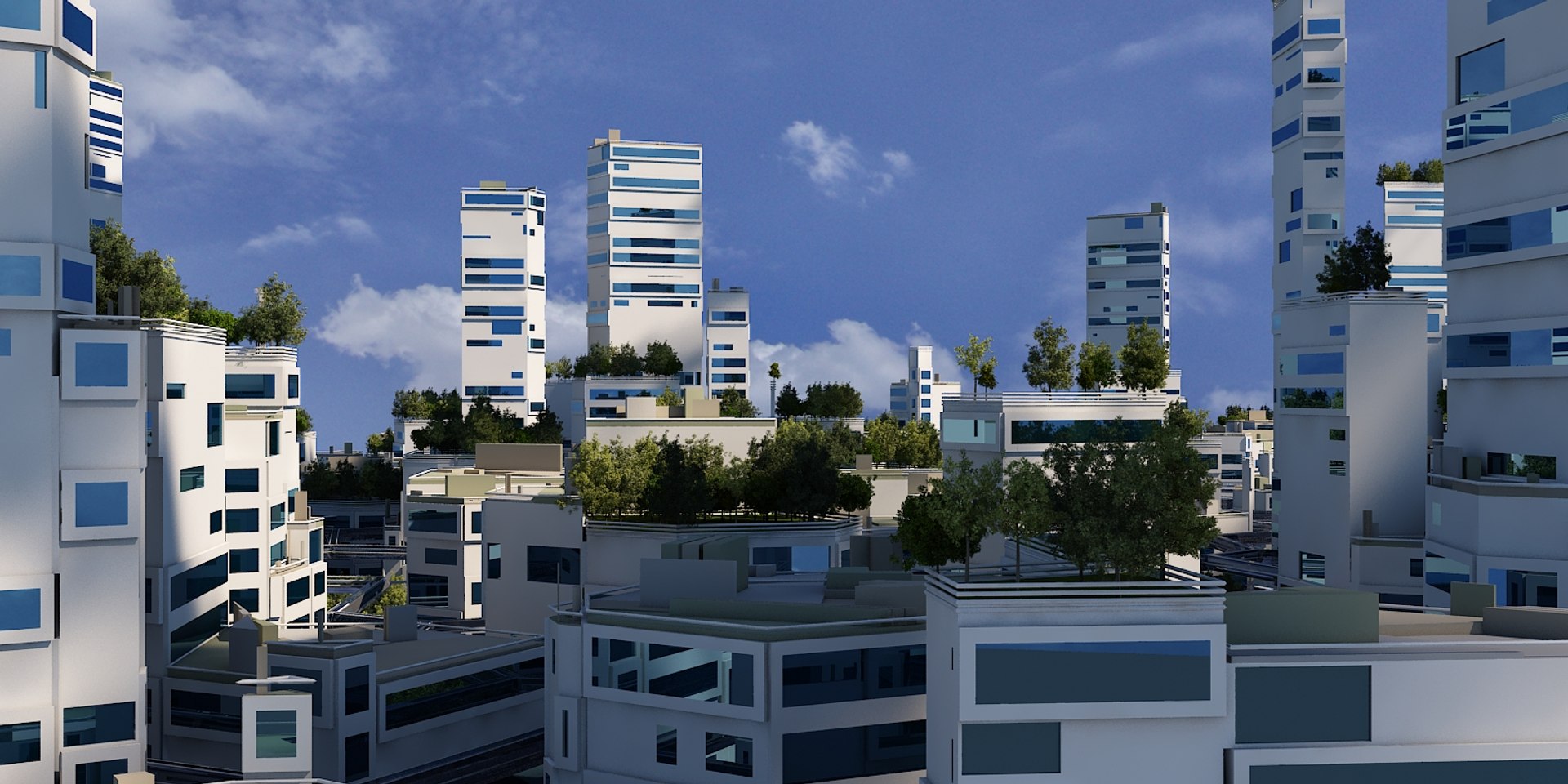 3D Futuristic City Cityscape Model - TurboSquid 1452698