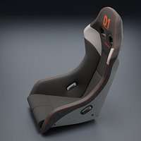 Bride x D1 Limited Edition Zeta IV - Black Silver FRP Shell 3D Model