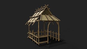 Bamboo Shelter 6 3D