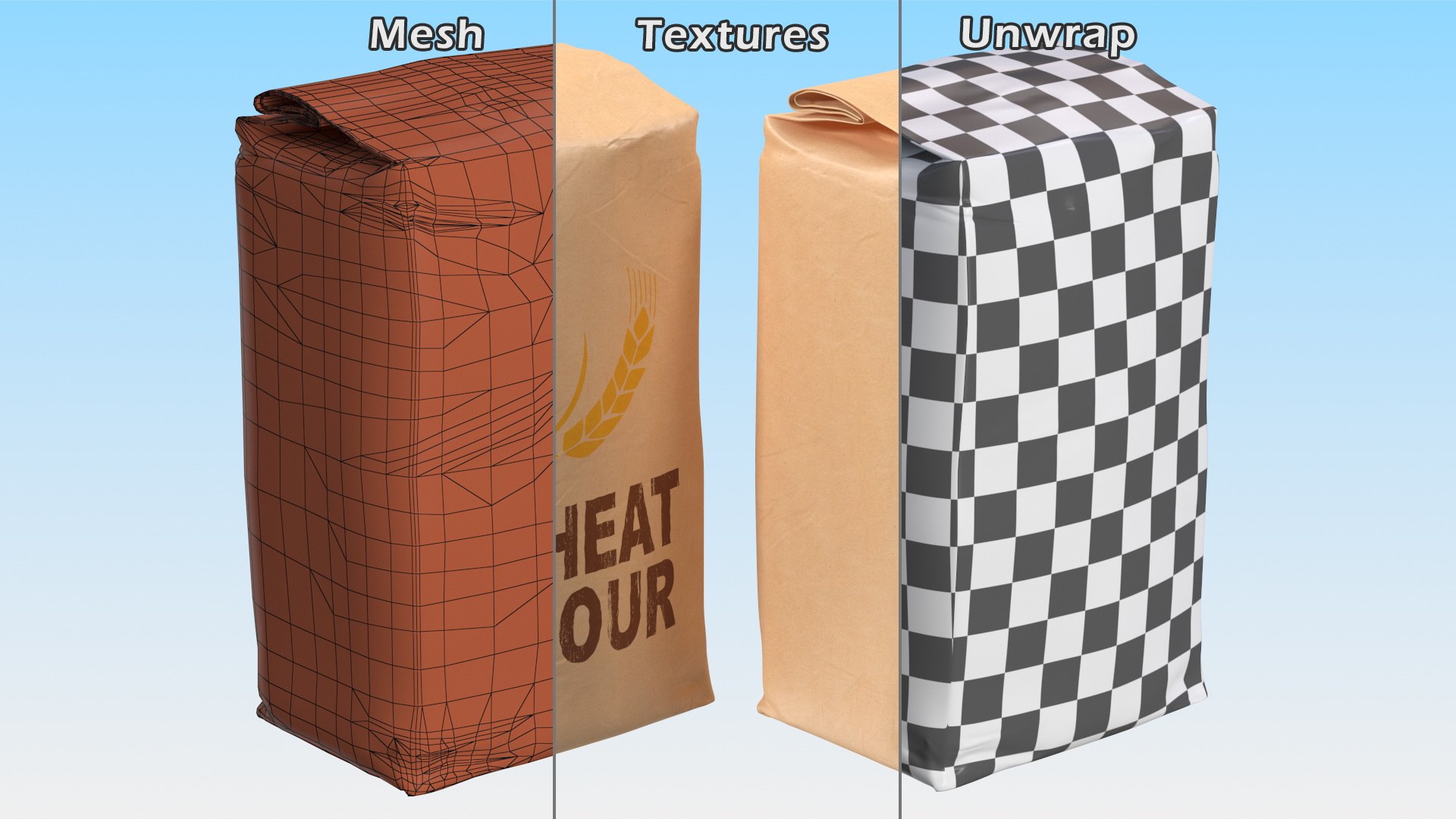 3D Wheat Flour Brown Paper Bag 2lb model https://p.turbosquid.com/ts-thumb/yM/f0EL18/Yd/wheatflourbrownpaperbag2lbvray3dmodel014/jpg/1618469502/1920x1080/fit_q87/c9c977690e647716df76a1133e0118fe08c37110/wheatflourbrownpaperbag2lbvray3dmodel014.jpg