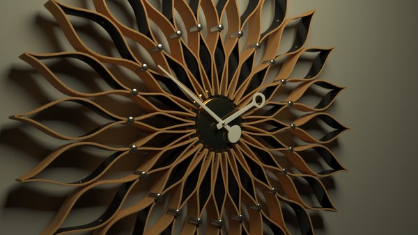 Modello 3D Vitra Sunflower Clock - TurboSquid 984403