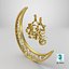 3D Eid Mubarak 3d model arabic calligraphy model
